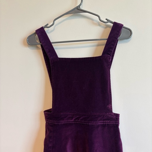 Mod Cloth Purple Velvet Romper Dress XS Academia Pockets - Picture 5 of 12